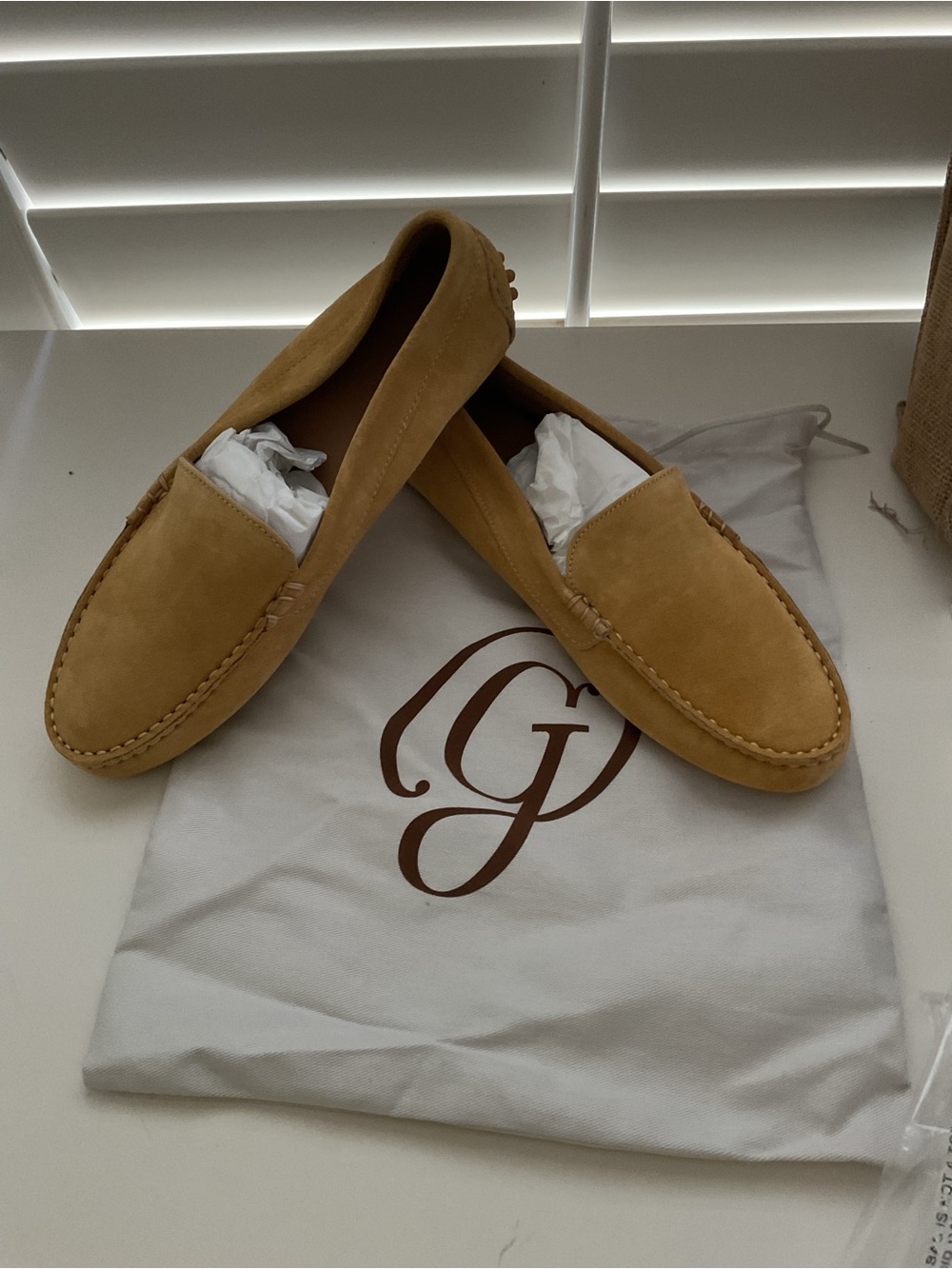 M. Gemi Felize Suede Moccasins yellowish beige 38.5